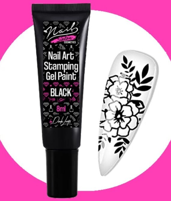 Nail Art Stamping & Gel Paint 8ml – Black / Μαύρο