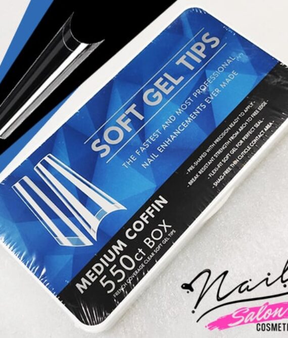 Soft Gel Half Tips GelAcrylic / Tips Νυχιών για Τεχνητά Νύχια / Shape: Μπαλλαρίνα / 550τεμ.