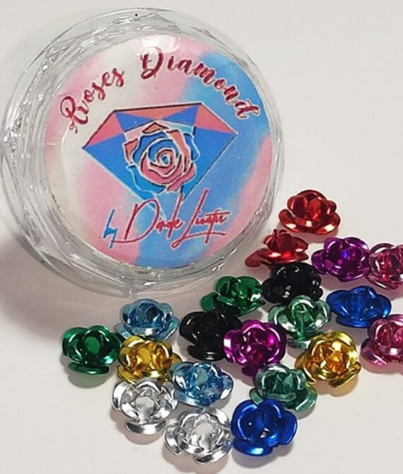 Roses Diamond – 3D Μεταλλικά Διακοσμητικά Τριαντάφυλλα Νυχιών 20τμχ