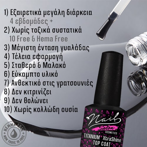 Τitanium XtraStrong - Rubber Top Coat 15ml - Image 4
