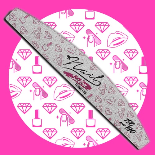 Artificial Nail File Nail Salon Cosmetics Half Moon Pro 150/180grit 1pc