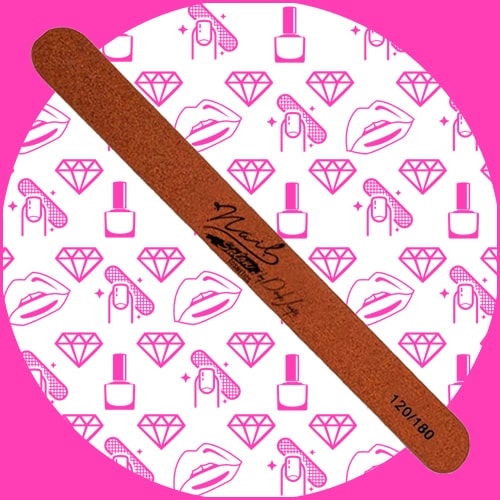 Professional Wooden Natural Nail File Nail Salon Cosmetics 120/180 grit 1pc
