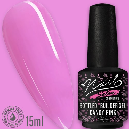 BOTTLED Builder Gel – BIAB Candy Pink 15ml - Image 2