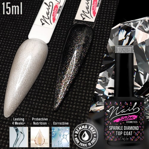 Sparkle Diamond Top Coat – Crystal 15ml - Image 4