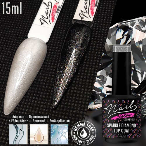 Sparkle Diamond Top Coat – Crystal 15ml - Image 3