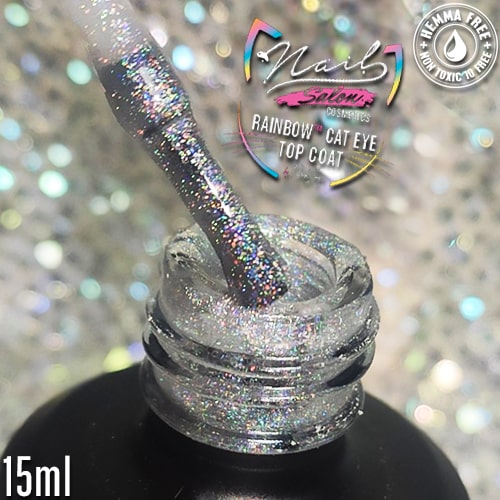 Rainbow ™ Cat Eye – Top Coat 15ml / Holographic Glitter FX - Image 3