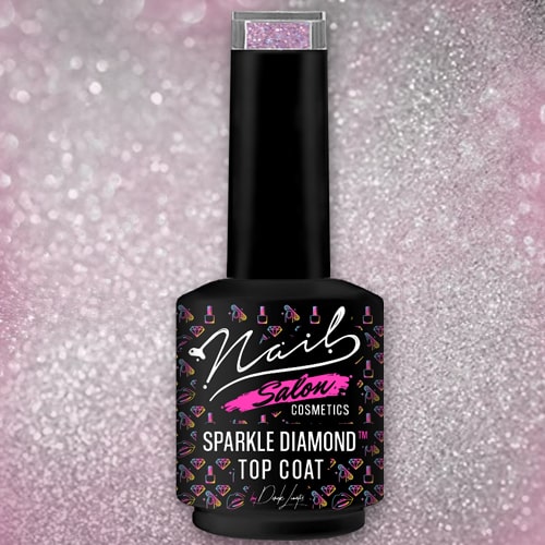 Sparkle Diamond Top Coat – Pink 15ml