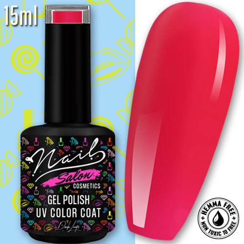 Candy Bar (Watermelon) – Nail Salon Cosmetics Neon Gel Polish 15ml - Image 2