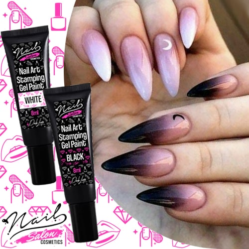 Nail Art Stamping & Gel Paint 8ml – White - Image 3