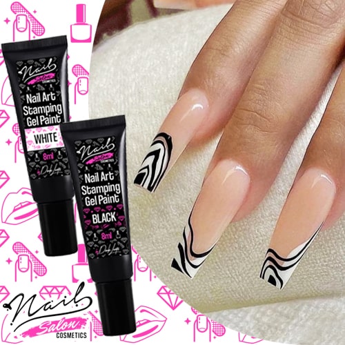 Nail Art Stamping & Gel Paint 8ml – White - Image 4