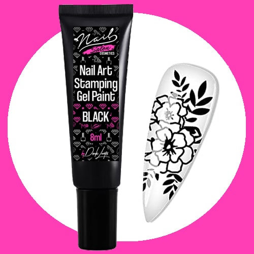 Nail Art Stamping & Gel Paint 8ml – Black