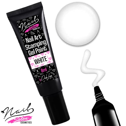 Nail Art Stamping & Gel Paint 8ml – White - Image 2